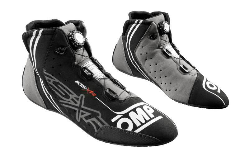 OMP KART SHOES KS-X FIA 8877-2022 BLACK/GREY/FLUO YELLOW SIZE 32 - KC0-0834-A01-370-32