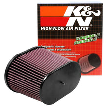 Load image into Gallery viewer, K&amp;N Universal Air Filter - Oval Straight - 3.688in Flange ID x 10.25in Base O/S Length x 7.875in H - RC-5178