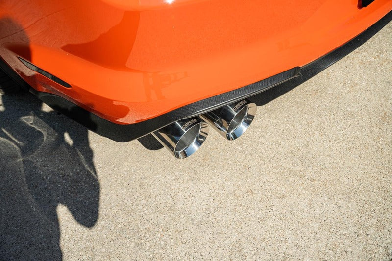 Corsa 20-22 Ford Mustang GT500 3.0in Dual Rear Exit Catback w/ Twin 5.0in Pol. Straight Cut Pro Tip - 21292