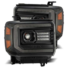 Load image into Gallery viewer, AlphaRex 14-18 GMC Sierra PRO-Series Proj Headlights Plank Alpha Blk w/Activ Light/Seq Signal/DRL - 880612