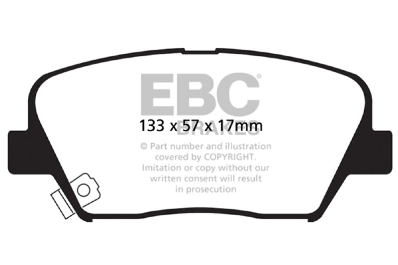 EBC 12+ Hyundai Azera 3.3 Greenstuff Front Brake Pads - DP21863