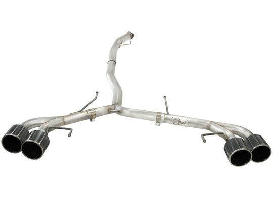 aFe Takeda 3in SS Exhaust Cat-Back 09-14 Nissan GTR V6 3.8L Carbon Fiber Tips - 49-36108-C