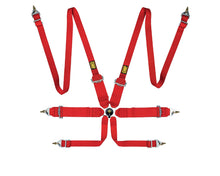Load image into Gallery viewer, OMP First 3/2 Racing Harness Red - DA0-0204-B02-061