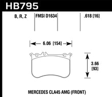 Load image into Gallery viewer, Hawk 14-17 Mercedes-Benz CLA 45 AMG/15-17 Mercedes-Benz GLA 45 AMG HPS 5.0 Front Brake Pads - HB795B.618