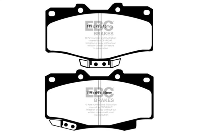 EBC 90-91 Toyota 4 Runner 2.4 Greenstuff Front Brake Pads - DP6807