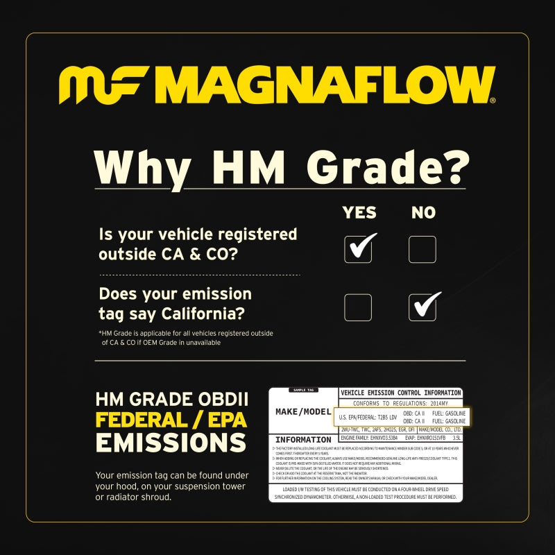 MagnaFlow Conv Univ 3inch C/C 5inch spun body - 99659HM