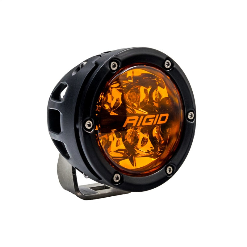 Rigid Industries 360-Series 4in Fog w/ Amber PRO Lens - White (Pair) - 36123