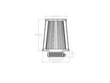Load image into Gallery viewer, aFe POWER Universal Clamp-On Air Filter w/ D2 Dura-Dry Media - 3in F x 6in B x 4-3/4in T x 7in H - 21-30018V