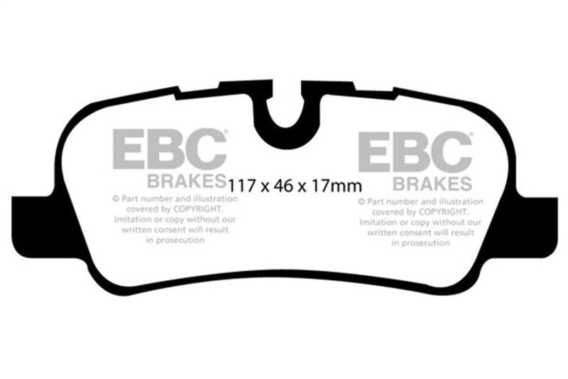 EBC 05-10 Land Rover LR3 4.4 Yellowstuff Rear Brake Pads - DP41542R