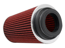 Load image into Gallery viewer, K&amp;N Universal Air Filter Chrome Round Tapered Red -4in Flange ID x 1.125in Flange Length x 5.5in H - RG-1002RD-L
