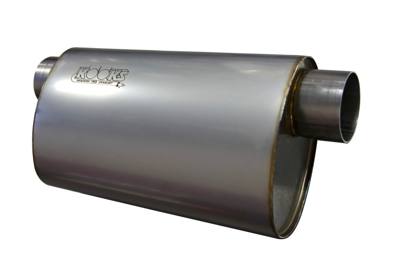 Kooks 3in Oval Offset/Offset (Same Side) Muffler 14in Long Body Stainless Steel - MUF-014