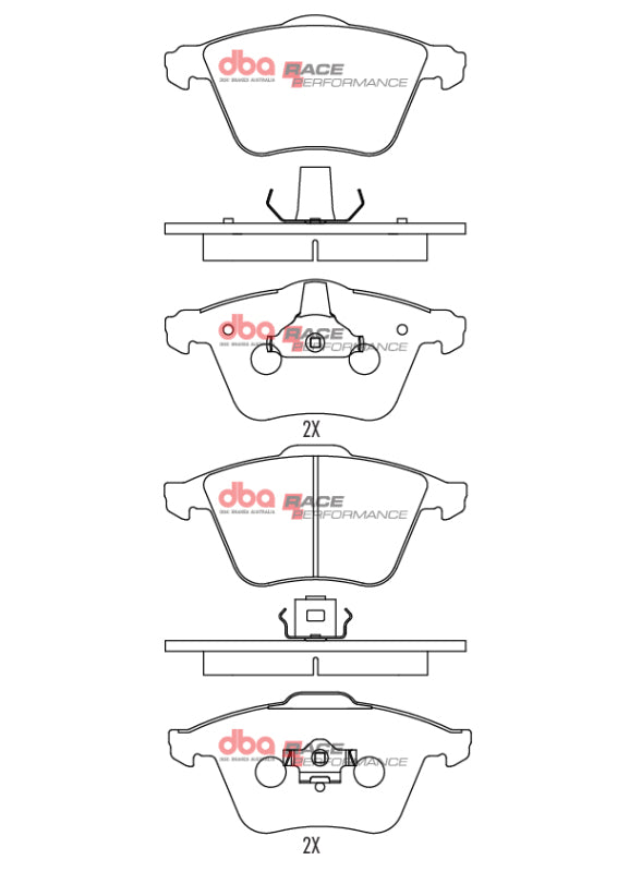 DBA 12-13 Volkswagen Golf R Front RP Performance Brake Pads - DB2210RP