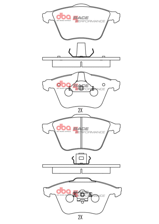 DBA 12-13 Volkswagen Golf R Front RP Performance Brake Pads - DB2210RP
