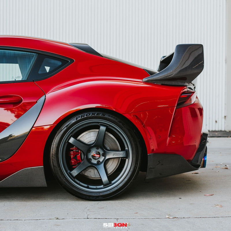 Seibon 2020 Toyota Supra TD-Style Carbon Fiber Rear Spoiler - RS20TYSUP-TD