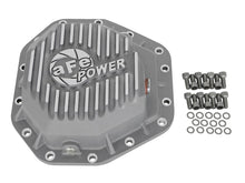 Load image into Gallery viewer, aFe Power Street Ser Rear Diff Cover Raw w/Mach Fin 2017 Ford Diesel Trucks V8-6.7L(td) Dana M275-14 - 46-70350