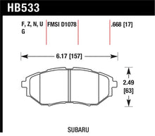 Load image into Gallery viewer, Hawk 2006-2007 Subaru B9 Tribeca Limited HPS 5.0 Front Brake Pads - HB533B.668