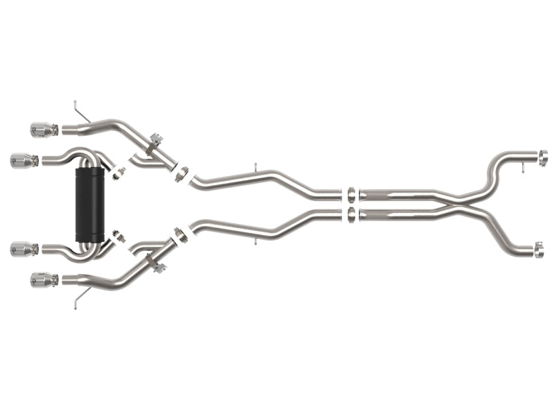 aFe MACHForce XP Exhausts Cat-Back SS 21 BMW M2 Competition L6-3.0L w/Polished Tips - 49-36351-P
