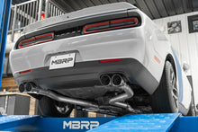 Load image into Gallery viewer, MBRP 15-16 Dodge Challenger RT 5.7L Aluminized Steel 3in Dual Rear Cat-back Quad Tips - Street - S7115AL