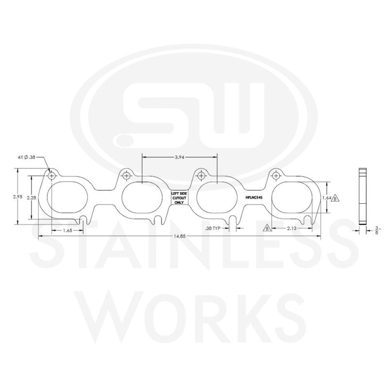 Stainless Works 07-14 Ford Cobra 5.4L/5.8L Wide Oval Port 304SS Exhaust Flanges 1-7/8in Primaries - HF54S
