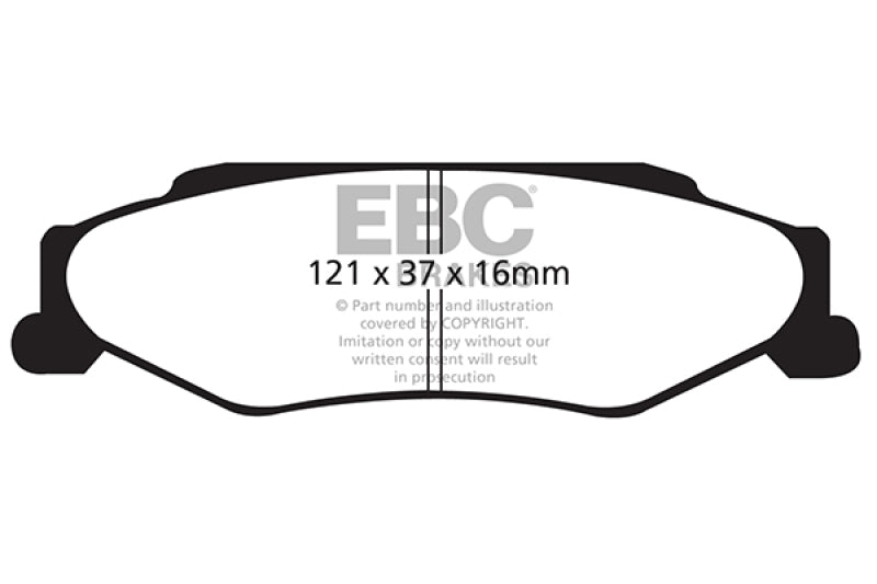EBC 03-04 Cadillac XLR 4.6 Yellowstuff Rear Brake Pads - DP41160R