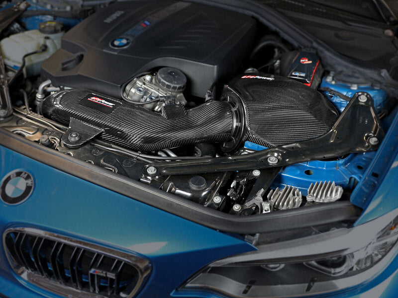 aFe Black Series Carbon Fiber CAIS w/Pro 5R Filter 16-18 BMW M2 (F87) L6-3.0L - 58-10004R