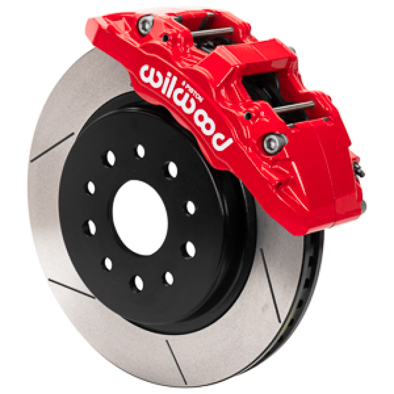 Wilwood 18-25 Jeep Wrangler (JL)/20-25 Jeep Gladiator (JT) Aero6-DM Front Brake Kit - Slotted - Red - 140-17275-R