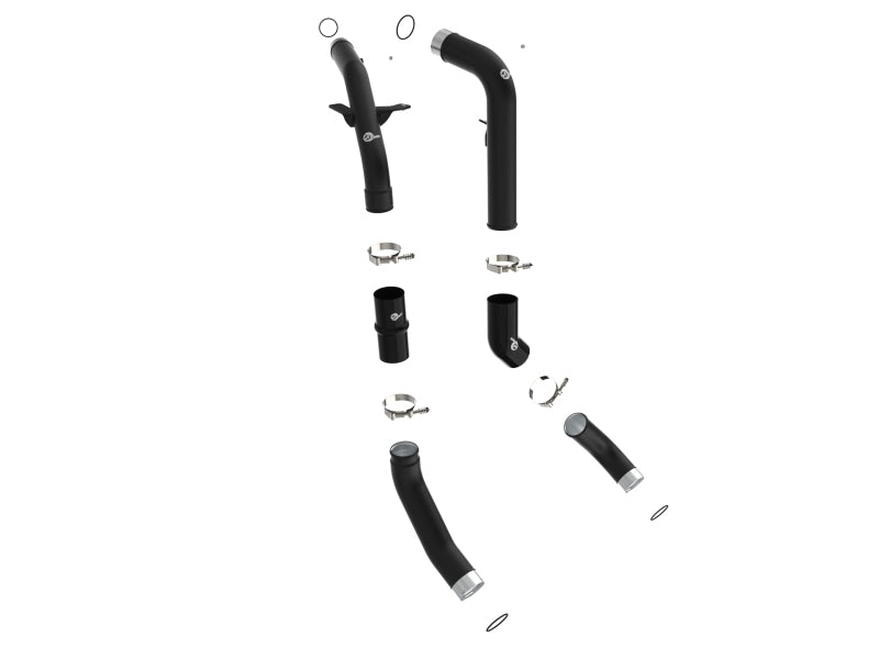 aFe RAM 1500 20-22 V6-3.0L (td) BladeRunner 2-1/2 in & 3in Aluminum Hot & Cold Charge Pipe Kit Black - 46-20594-B