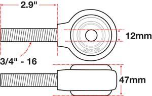 SPC Performance xAxis Rod End Ball Joint - 15768