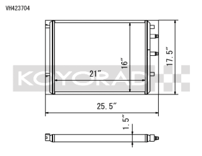 Koyo 15-20 BMW M3/M4 (F80/82/83) / 19-20 M2 Comp. (F87) Alum. High-Perf. Front Mount Heat Exchanger - VH423704