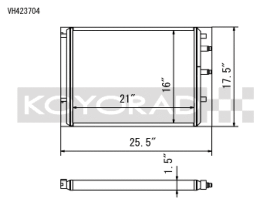 Koyo 15-20 BMW M3/M4 (F80/82/83) / 19-20 M2 Comp. (F87) Alum. High-Perf. Front Mount Heat Exchanger - VH423704