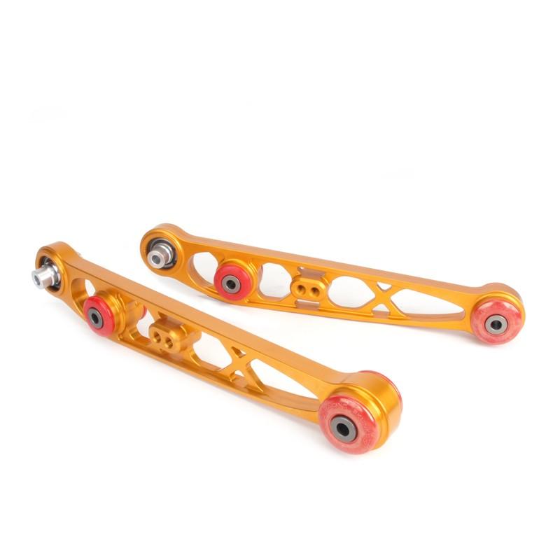 Skunk2 Honda/Acura EG/DC Alpha Series Rear Lower Control Arm Set - Black - 542-05-1195