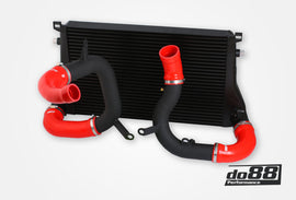 do88 VAG 1.8T/2.0T (MQB) BigPack Intercooler Kit w/Red Hoses - BIG-340-3-R