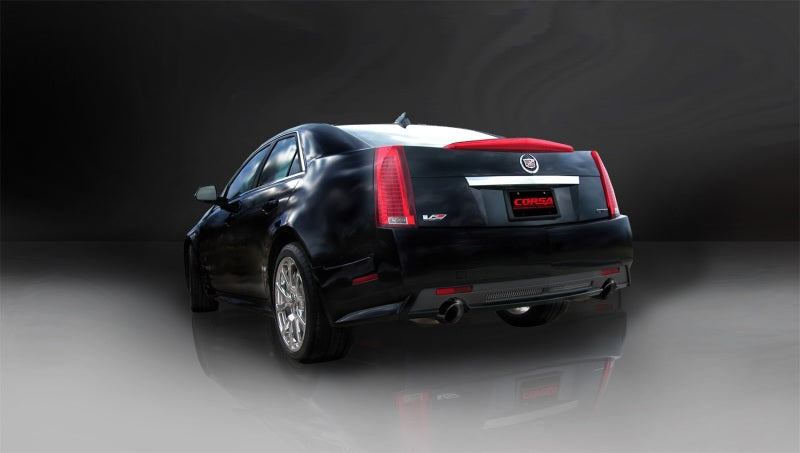 Corsa 2009-2014 Cadillac CTS Sedan V 6.2L V8 Black Sport Axle-Back Exhaust - 14941BLK