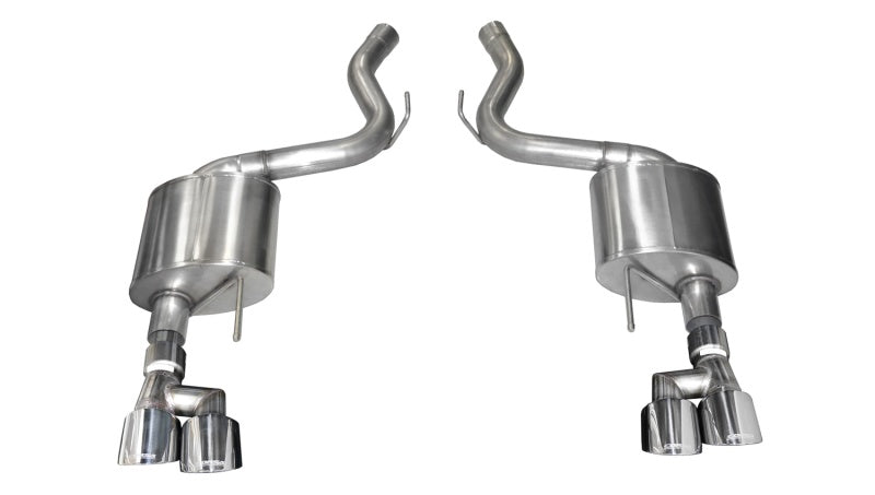Corsa 2018-2023 Ford Mustang V8 5.0L 3in Axle-Back Dual Rear Exit w/ 4in Polished Pro-Series Tips - 21039