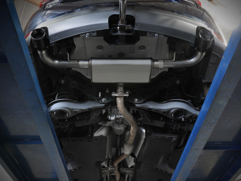 aFe Takeda 17-21 Mazda CX-5 2.5L (t) 2.5in. SS Axle-Back Exhaust System w/Black Tips - 49-37021-B