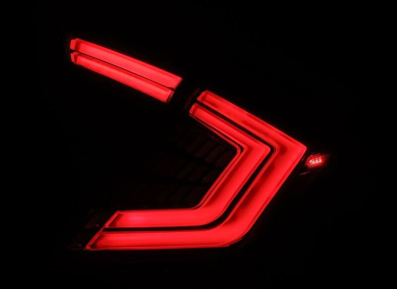 AlphaRex 16-21 Honda Civic Hatchback / Type-R FK8 Nova-Series LED Tail Lights - Clear Smoke - 676040
