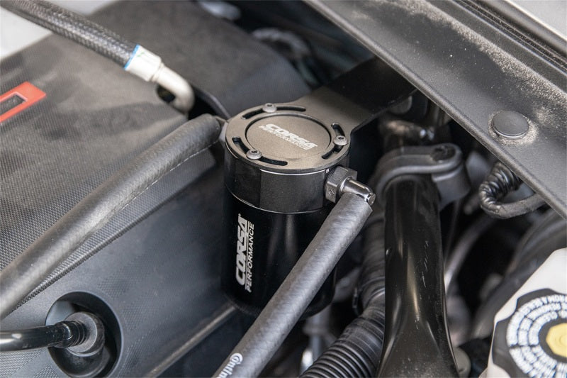 Corsa 2016-2023 Chevrolet Camaro SS Coupe 6.2L V8 (RWD) Aluminum Oil Catch Can w/Mounting Bracke - CC0007