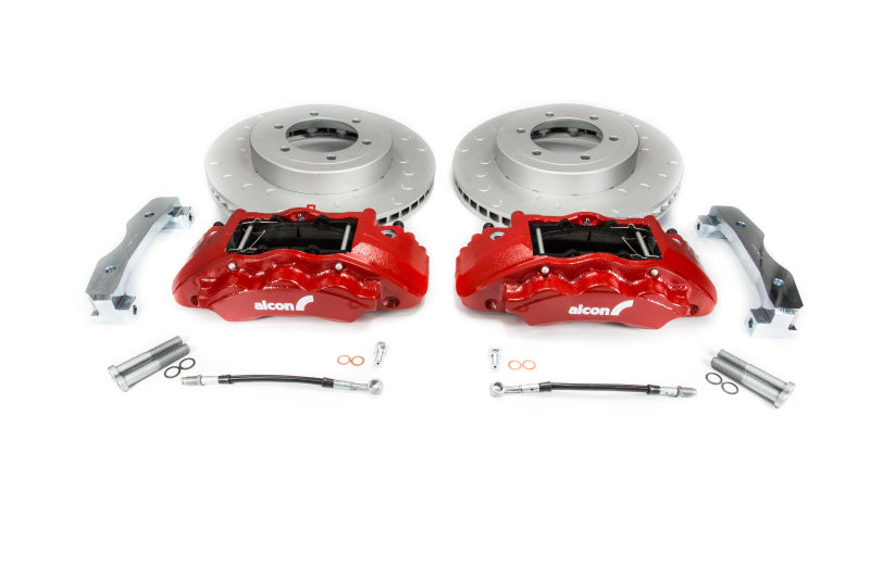 Alcon 2016+ Toyota Tacoma w/ 17in+ Wheels 352x30mm Rotors 6-Piston Calipers Front Brake Kit - Red - ALABKF1551G58