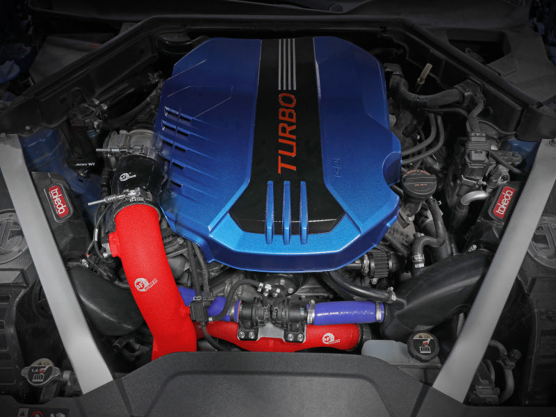 AFE 2018-2020 Kia Stinger 19-22 G70 BladeRunner 3in Aluminum Hot Charge Pipe Red - 46-20508-R