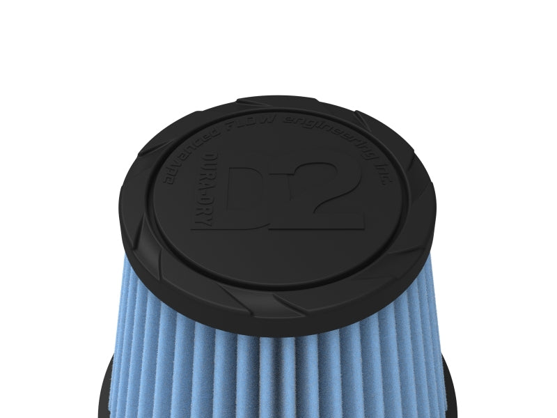 aFe POWER Universal Clamp-On Air Filter w/ D2 Dura-Dry Media - 3-1/2in F x 6in B x 4in T x 5in H - 21-35005V