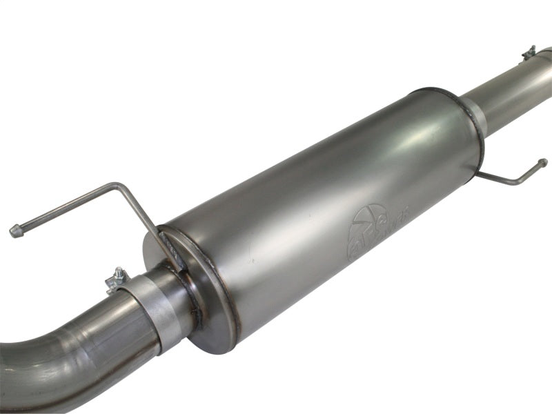 aFe MACHForce XP Exhaust Cat-Back SS-409 4in Polished Tip 11-12 Ford F-150 EcoBoost V6-3.5L (tt) - 49-43041-P