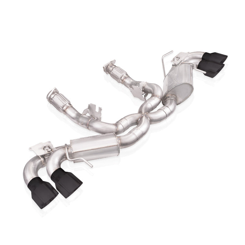 Stainless Works 20-21 Chevrolet Corvette C8 6.2L Redline Cat-Back Exhaust w/ Matte Black Tips - C8CBR-B