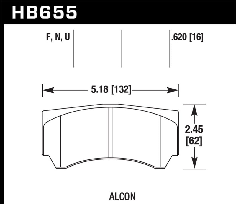 Hawk Alcon Street HPS Brake Pads - HB655F.620