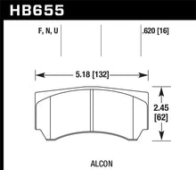 Load image into Gallery viewer, Hawk Alcon HPS 5.0 Street Brake Pads - HB655B.620