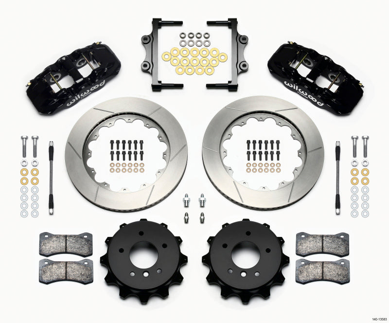 Wilwood AERO4 Rear Kit 14.00 2007-2011 BMW E90 Series w/Lines - 140-13583
