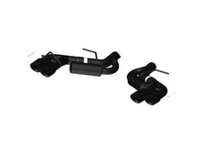 Load image into Gallery viewer, MBRP 16-19 Chevy Camaro V8 6.2L 6spd 3in Black Race Dual Axle Back w/ 4.5in Quad Dual Wall Tips - S7036BLK
