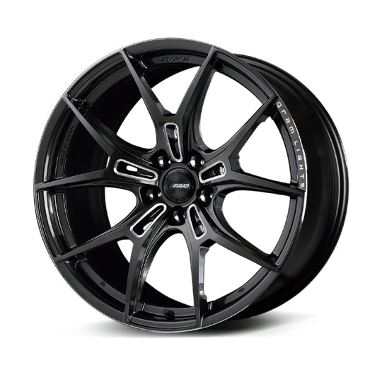 Gram Lights 57FXZ 19x9.5 +25 5x112 Super Dark Gunmetal and Machining Rim Edge DC Wheel - WGFZ425MH8F