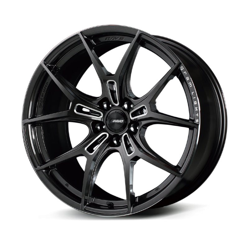 Gram Lights 57FXZ 20x10.5 +25 5x120 Super Dark Gunmetal and Machining Rim Edge DC Wheel - WGFZAZ25WH8F