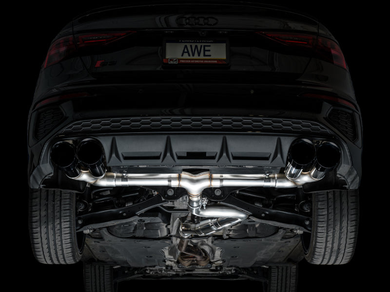 AWE Tuning 22-24 Audi 8Y S3 Track Edition Exhaust - Diamond Black Tips - 3020-43897