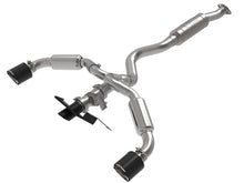 Load image into Gallery viewer, aFe 23-24 Toyota GR Corolla L3 1.6L (t) Gemini XV 3in to 2-1/2in CatBack Exhaust w/Carbon Fiber Tips - 49-36067-C